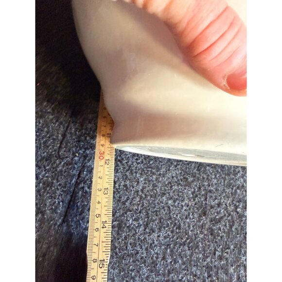 Large White Ceramic Pitcher With Ornate Embossed Design By Arnels - Picture 6 of 8